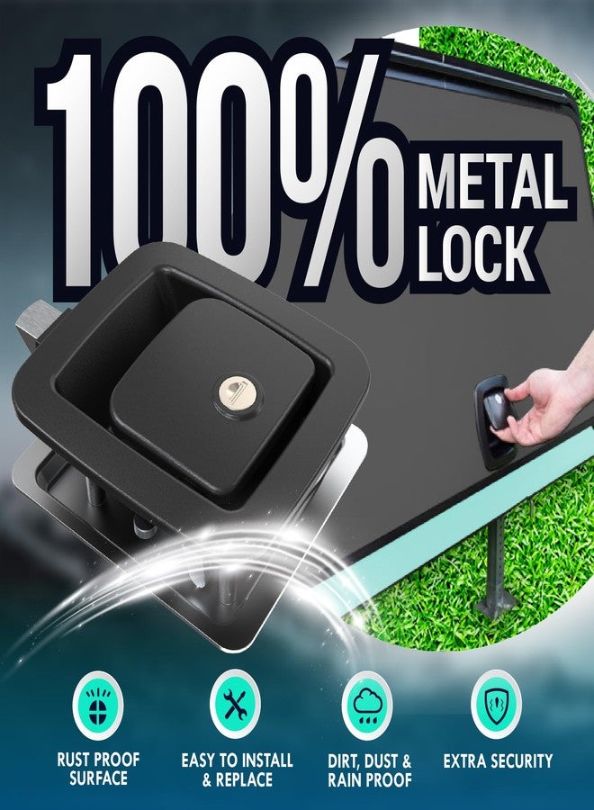 LATCH.IT RV Slam Latch | Will Not Replace BP-22 Model or Offset Latches | RV Storage Locks for 3.9" x 3.3" Lock Cutout & 1.25-2 inch Thick Storage Doors | 100% Metal RV Compartment Locks - Image 4